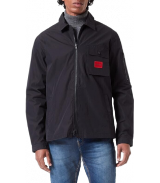 Black Emmond Zip Overshirt