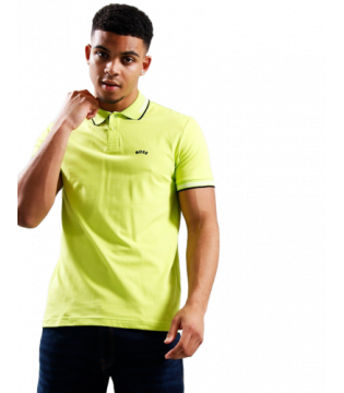 Boss - Paul Curved Bright Green Polo Shirt
