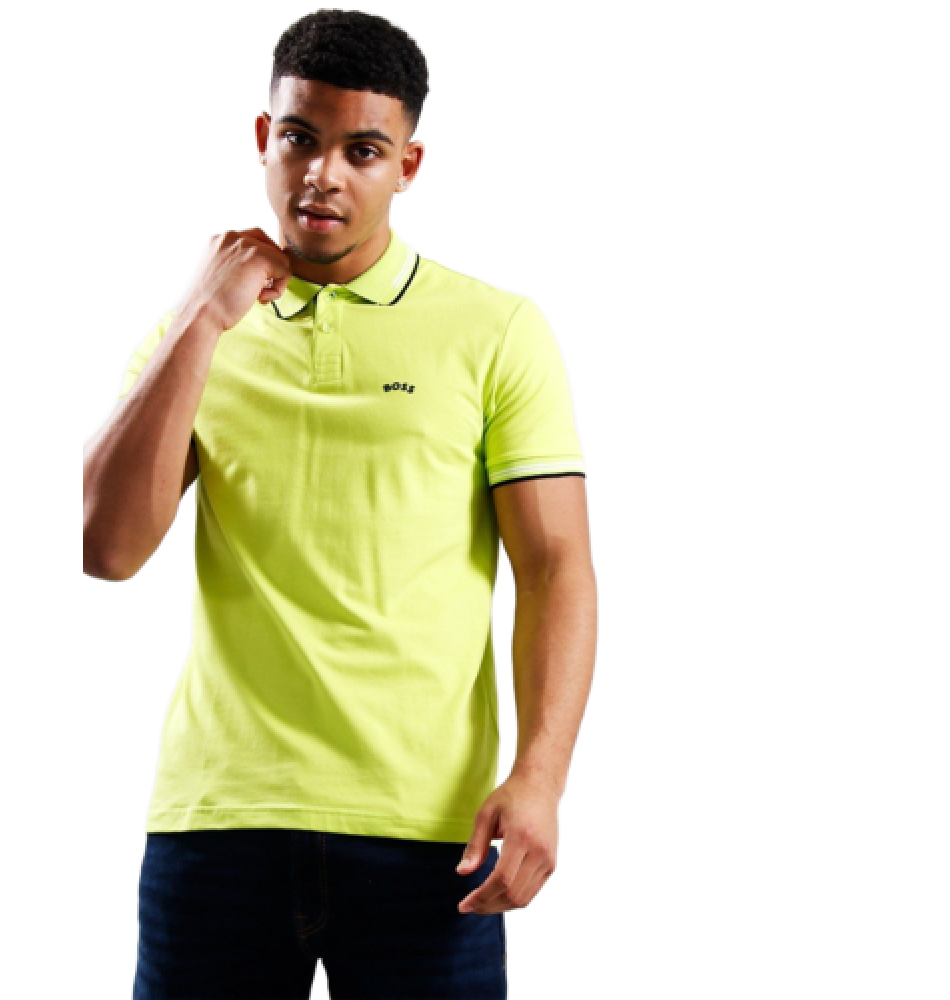 Boss - Paul Curved Bright Green Polo Shirt