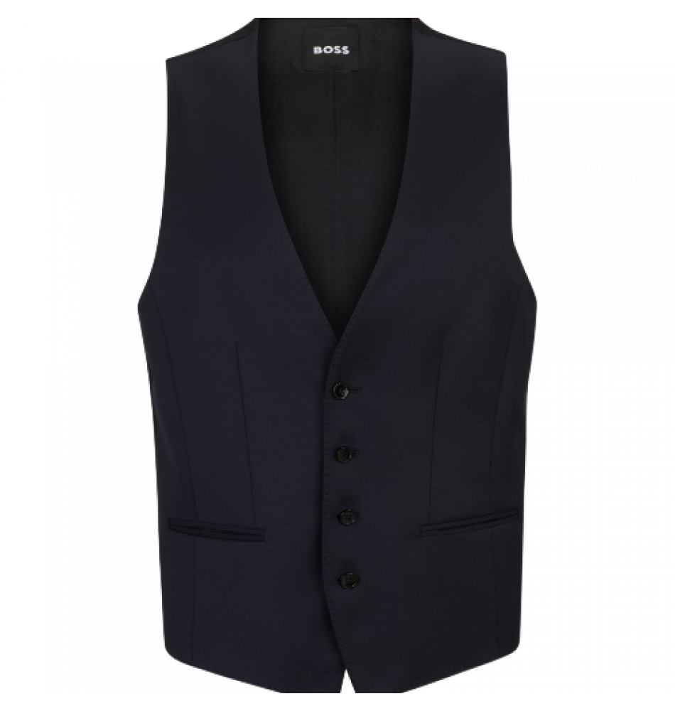 Slim-Fit Waistcoat in Virgin-Wool Serge